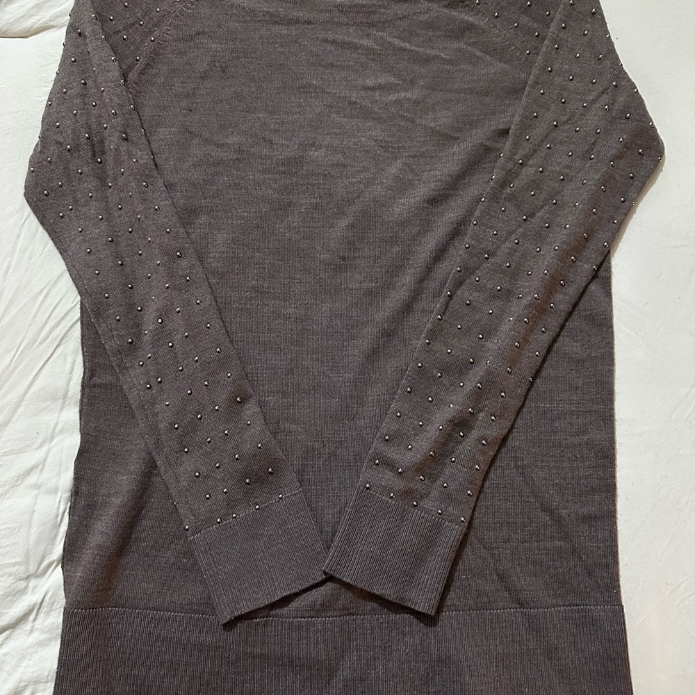 LOFT Women's Studded Long Sleeve Top